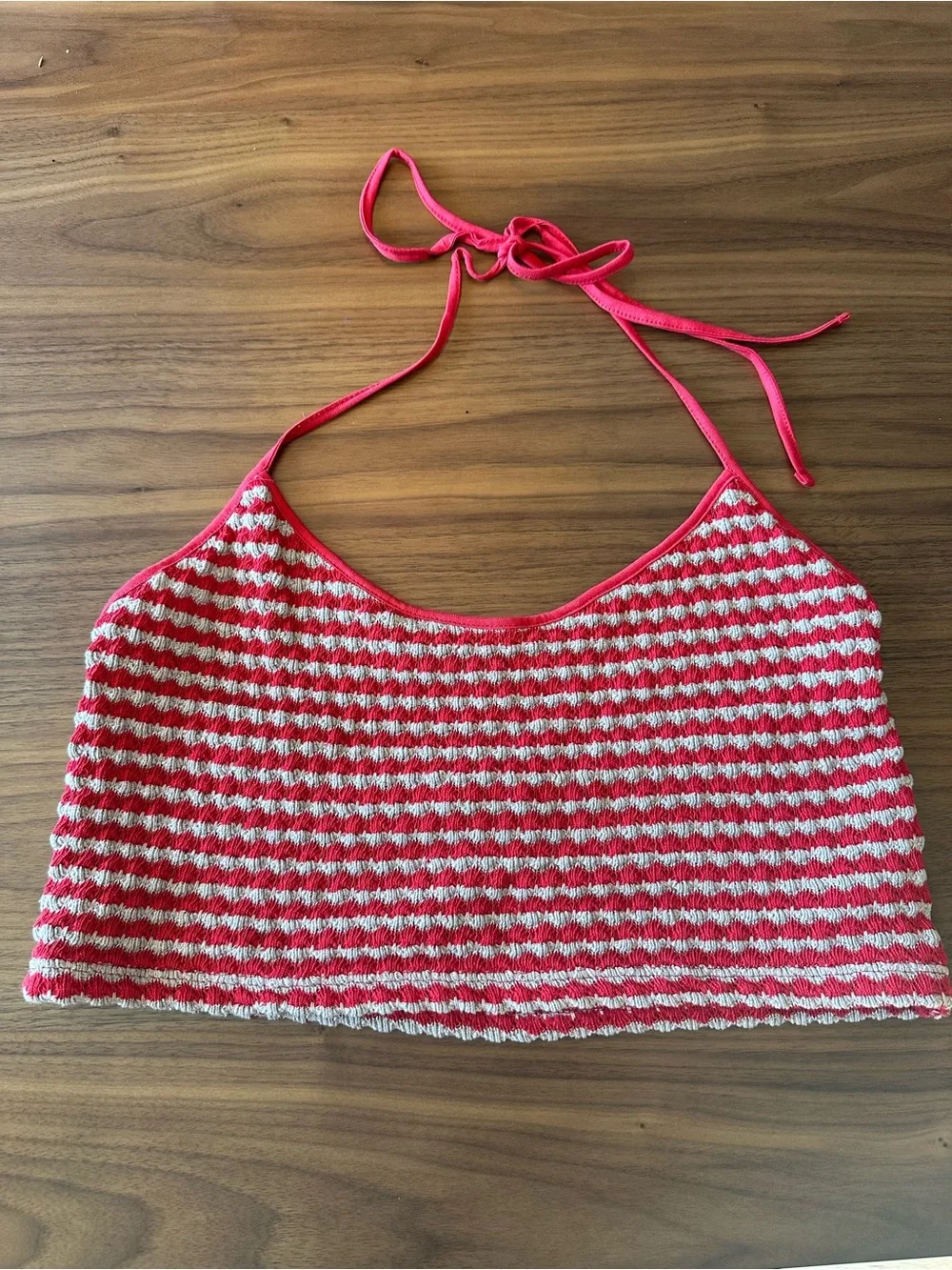Free People matching knit skirt and halter top